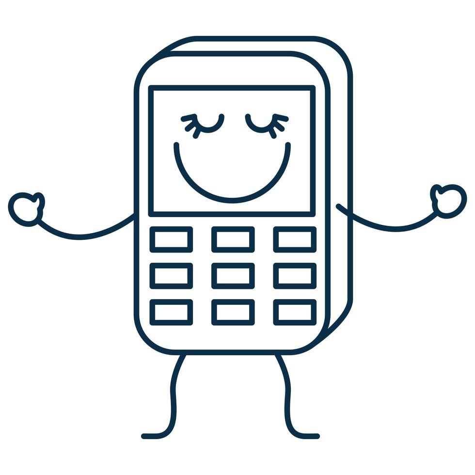 icono de teléfono feliz vector