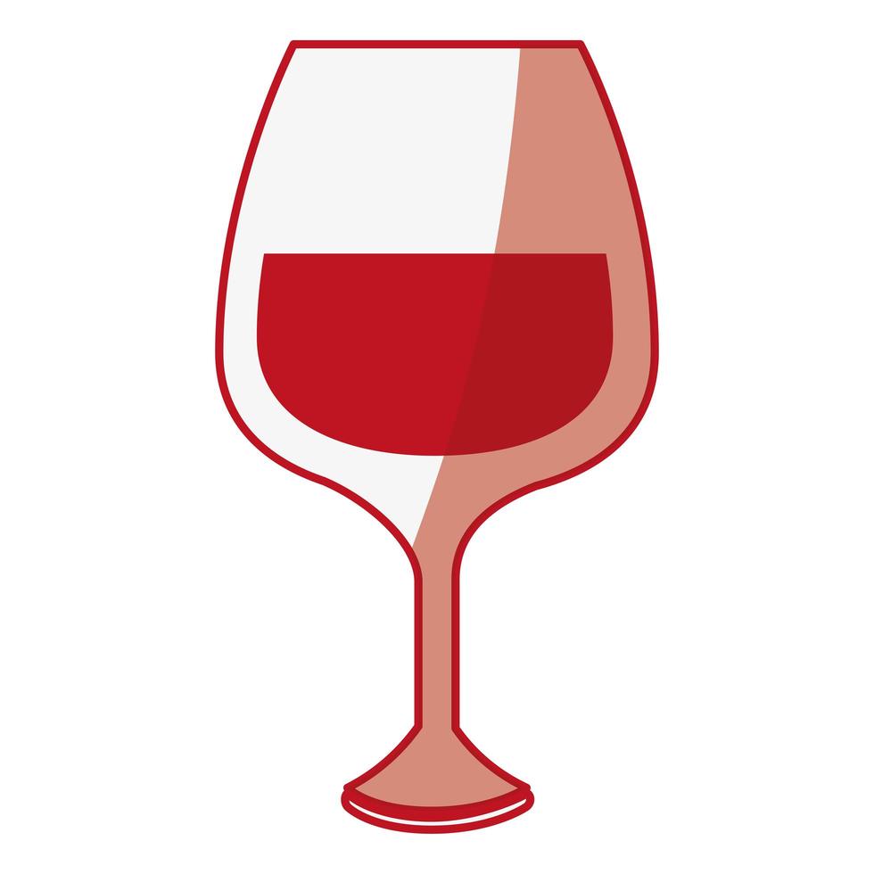 Delicious wine cup vector