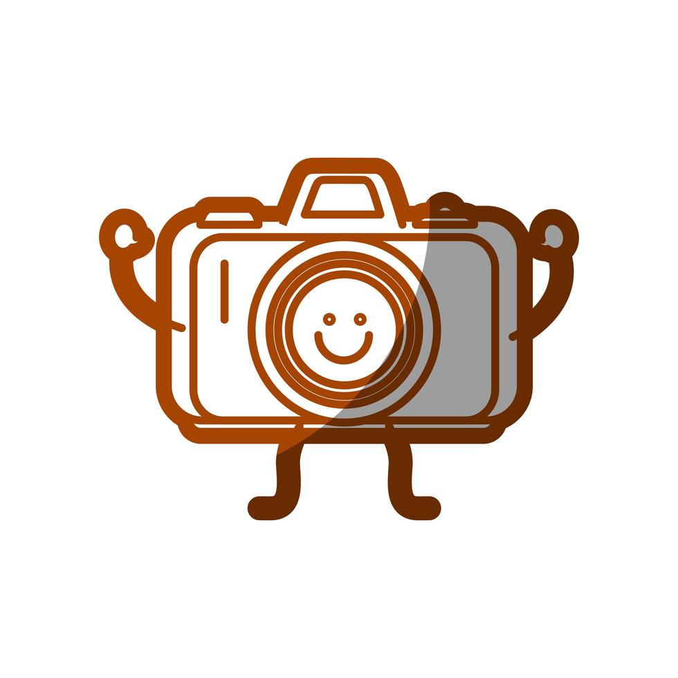 icono de cámara feliz vector