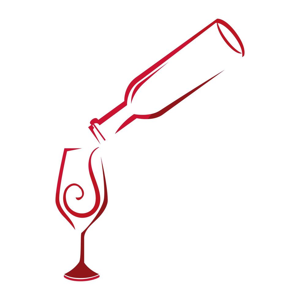 Delicious wine cup vector