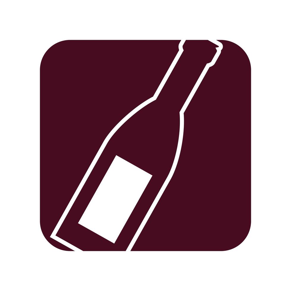 Wine bottle drink vector