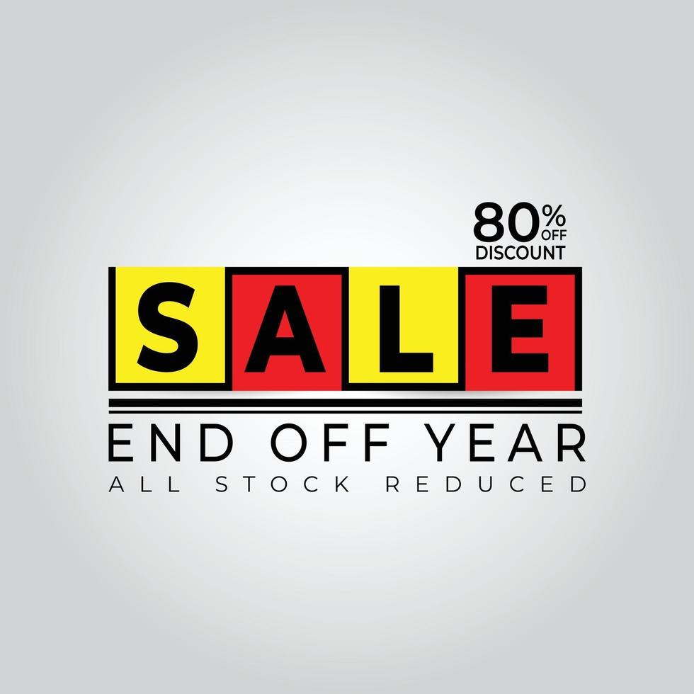 Reduce the end of the year year end shopping sale vector