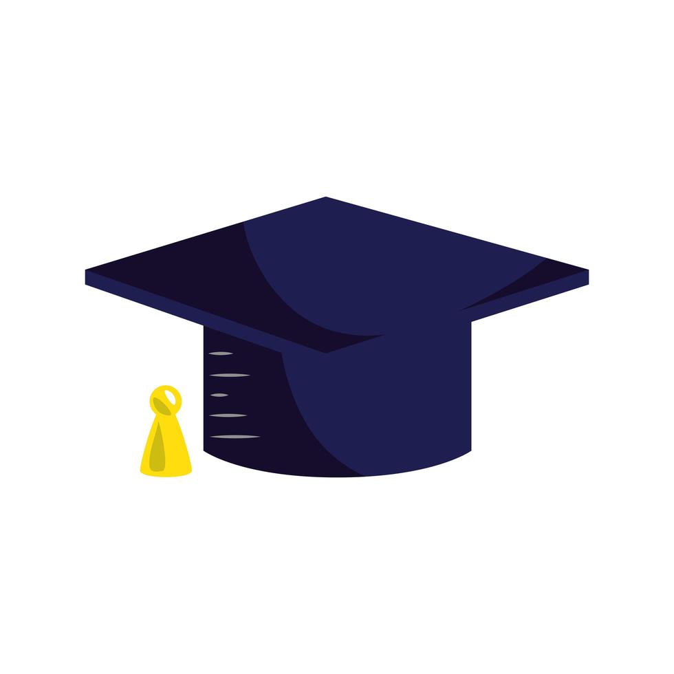 icono de gorro de graduación vector