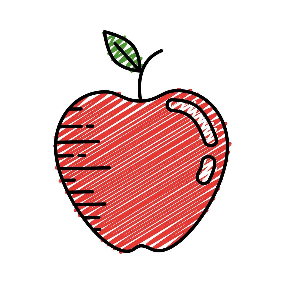 Delicious apple fruit vector