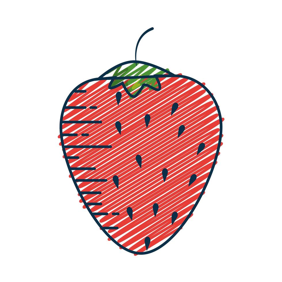 fresa deliciosa fruta vector