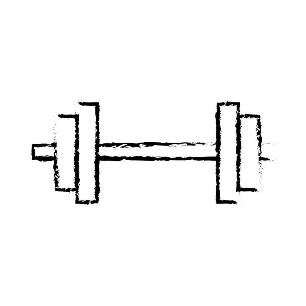 Dumbbell weight isolated vector