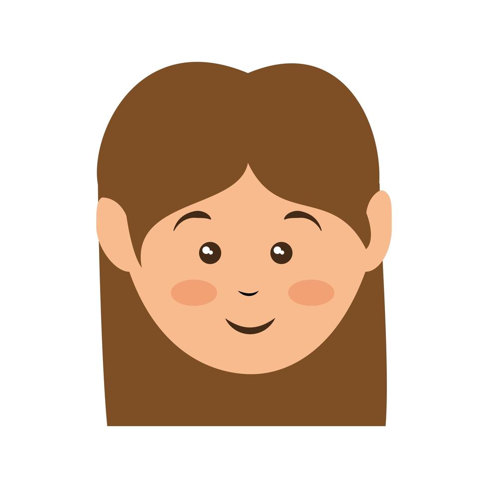 Woman cute cartoon vector