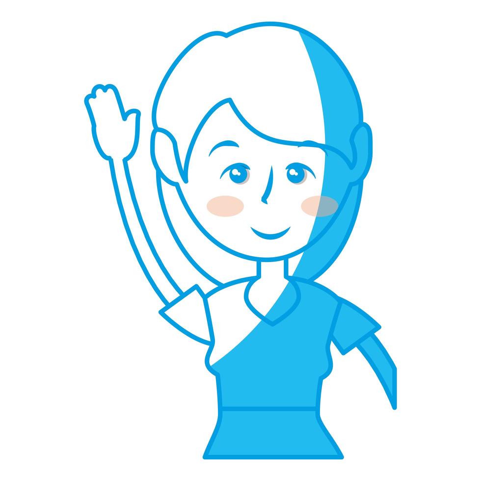 Woman cute cartoon vector