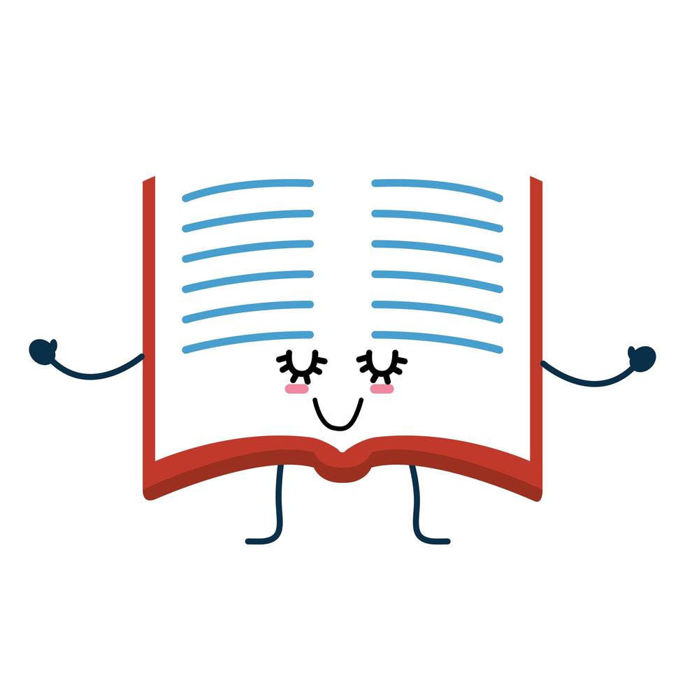 Book cute cartoon vector