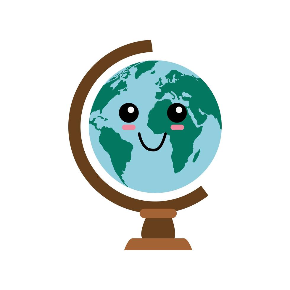 dibujos animados de globo del mundo vector