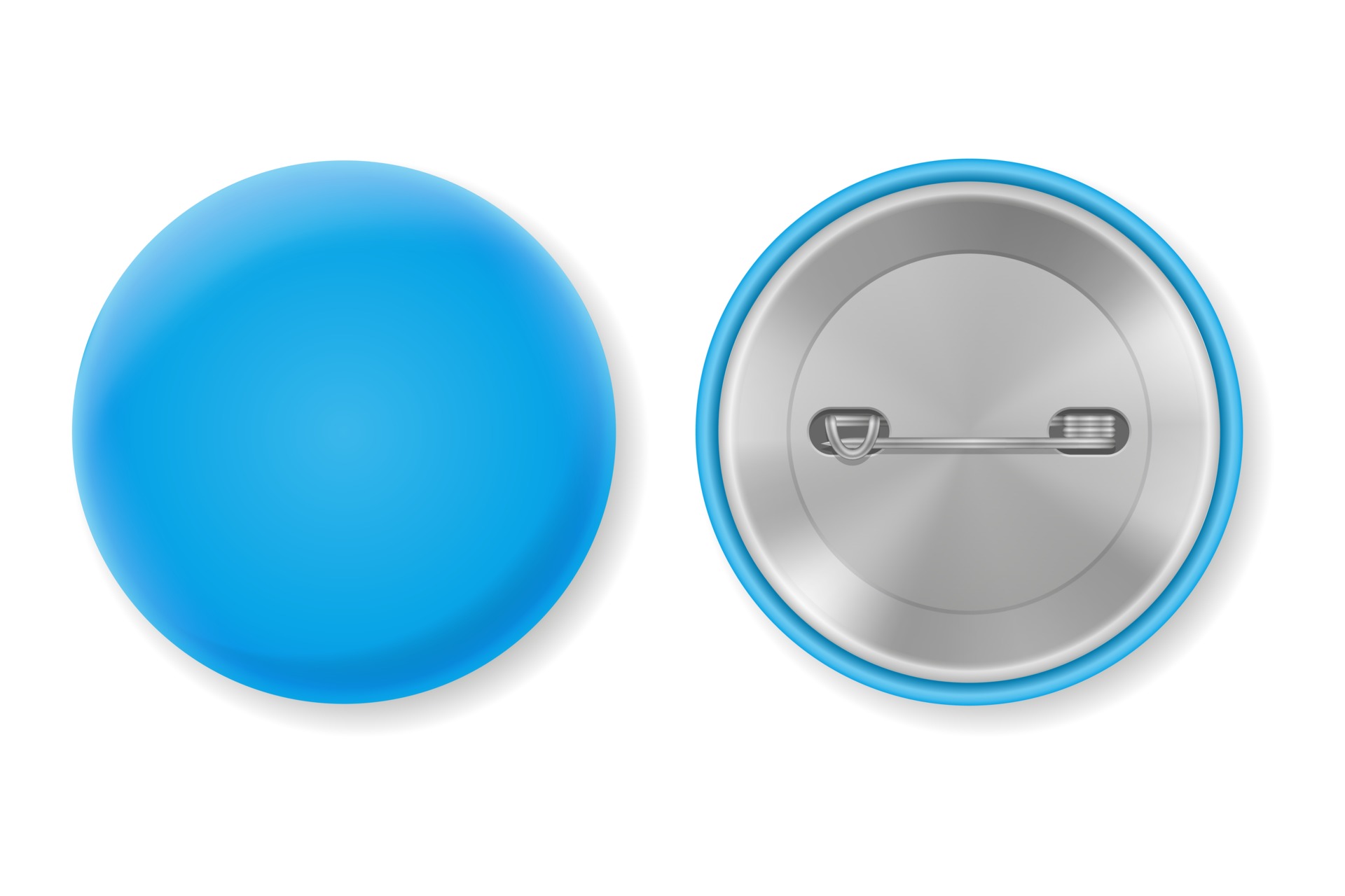 badge pin blank label template stock vector illustration isolated on