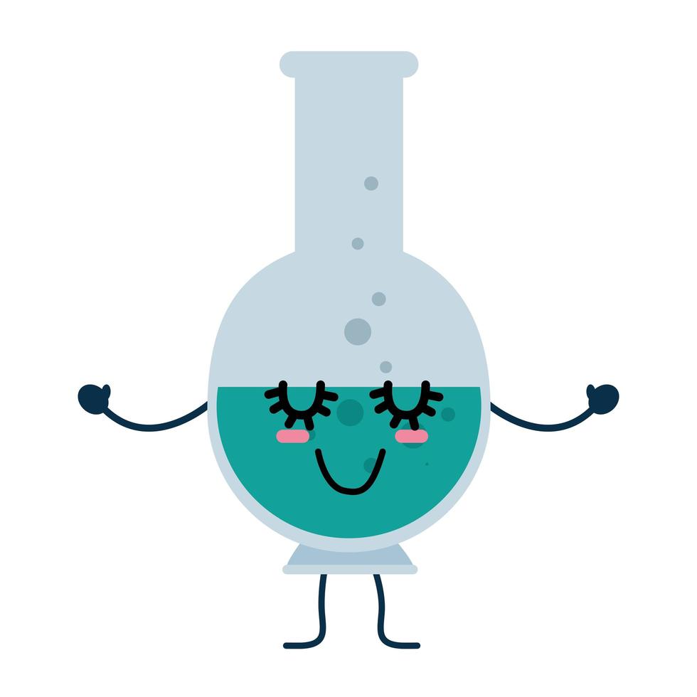 Chemistry flask cartoon vector