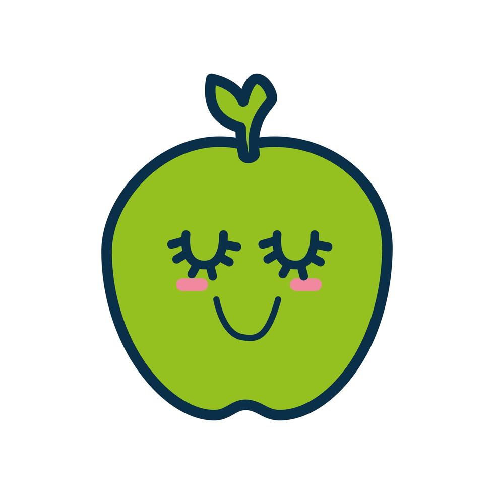 Cute apple cartoon vector