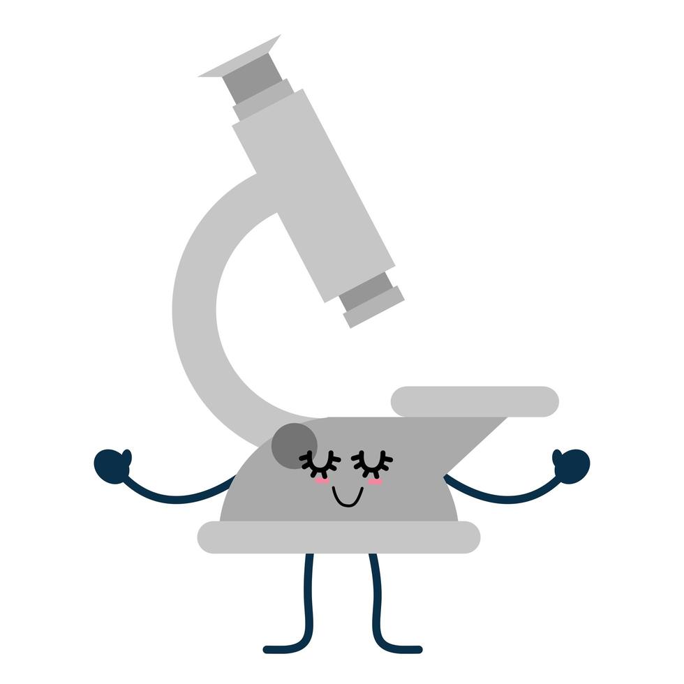 Microscope cute cartoon vector