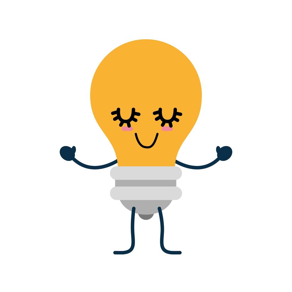 Bulb cute cartoon vector