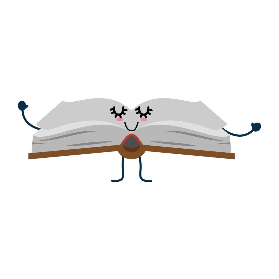 Book cute cartoon vector