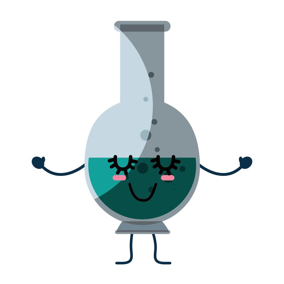 Chemistry flask cartoon vector