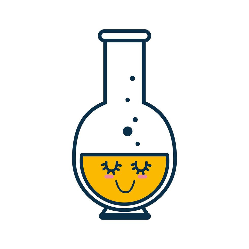 Chemistry flask cartoon vector