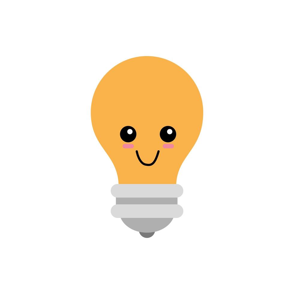 Bulb cute cartoon vector