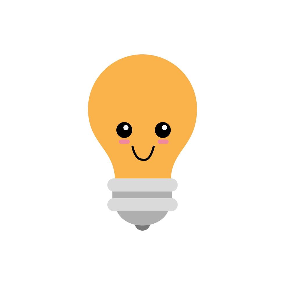 Bulb cute cartoon vector