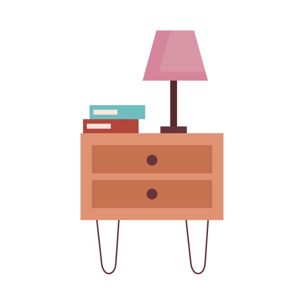 drawer with lamp vector