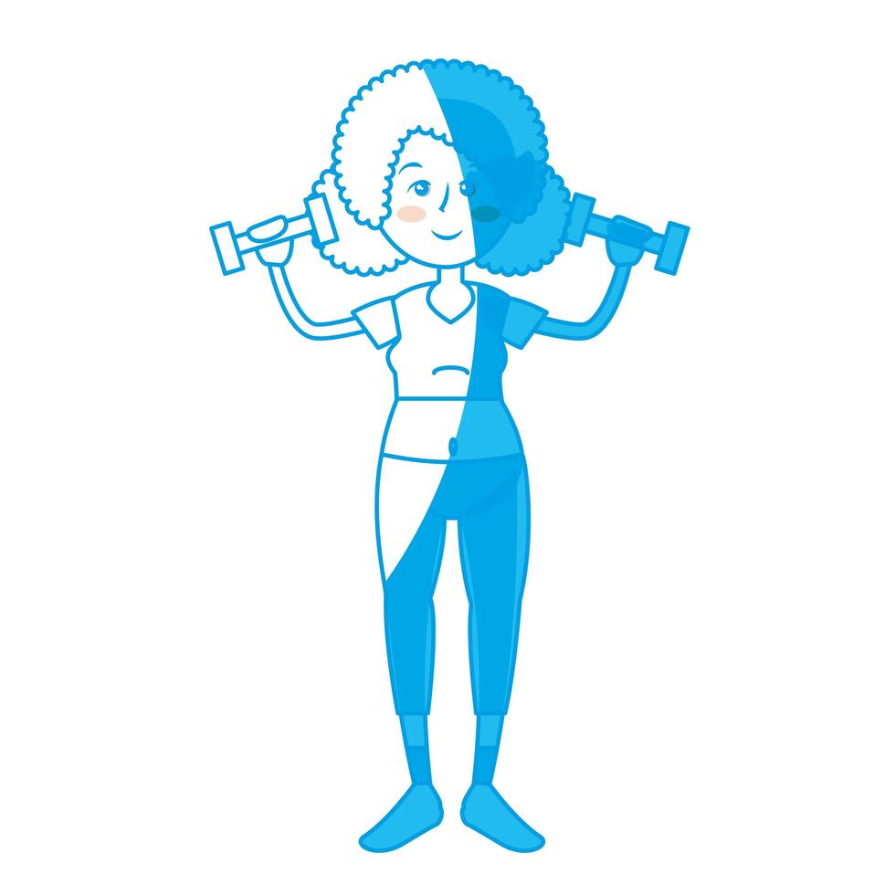 Women fitness cartoon vector