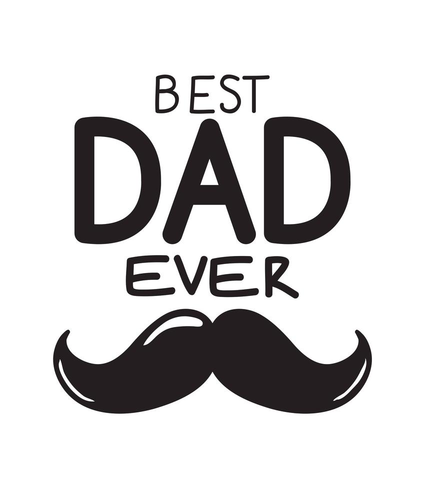 best dad ever lettering vector