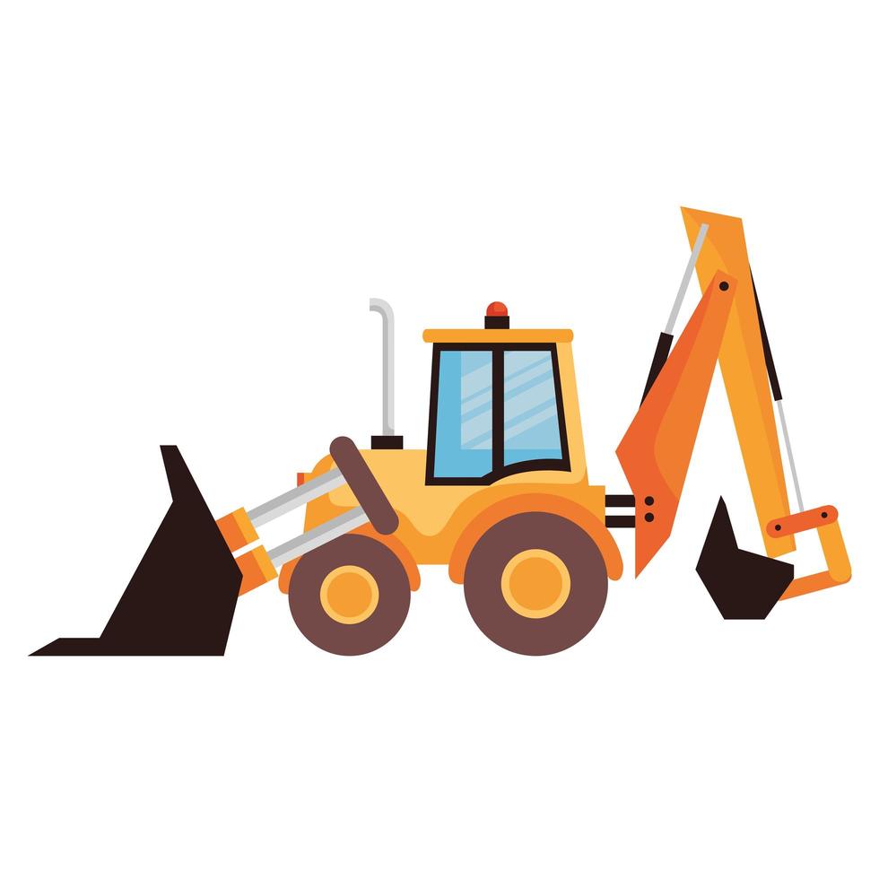 backhoe mine isolated vector