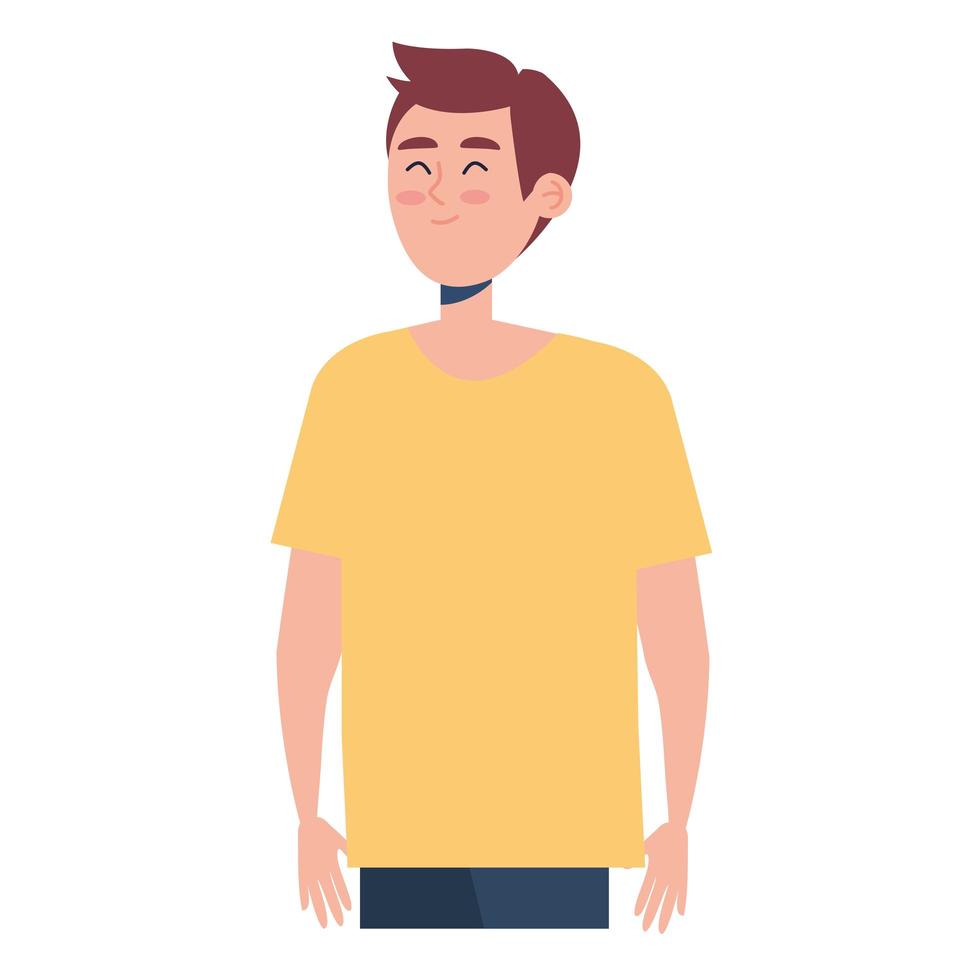 hombre personaje casual vector