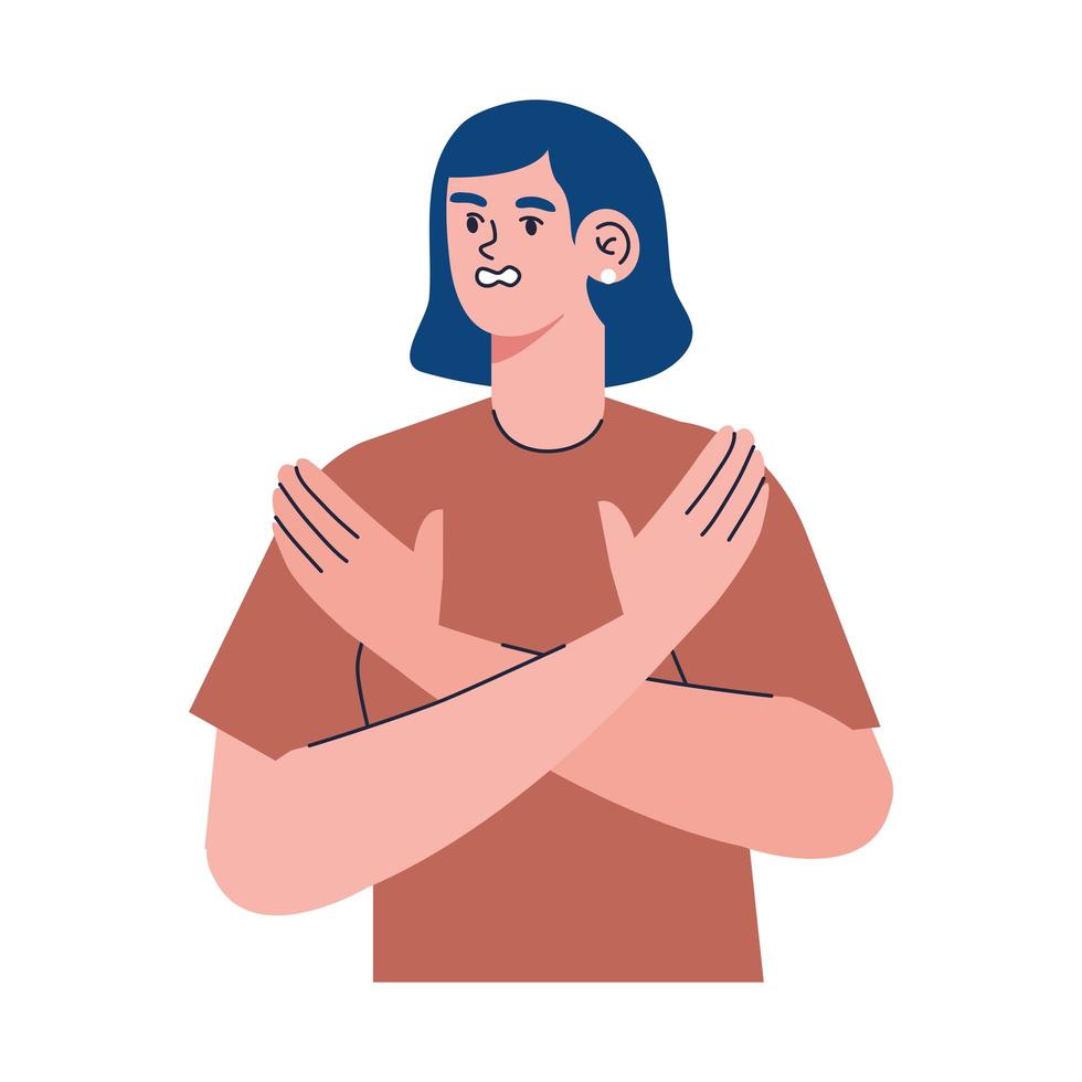 girl with panic vector