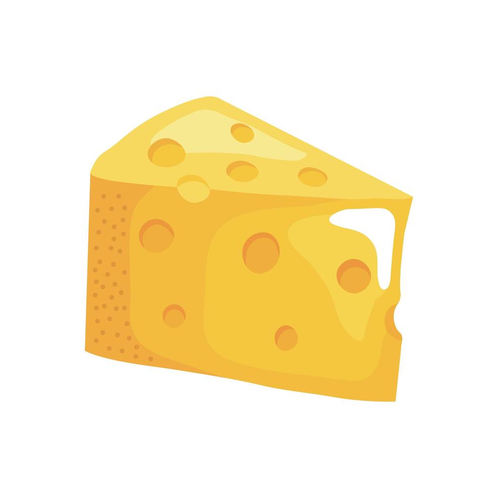 icono de porción de queso vector