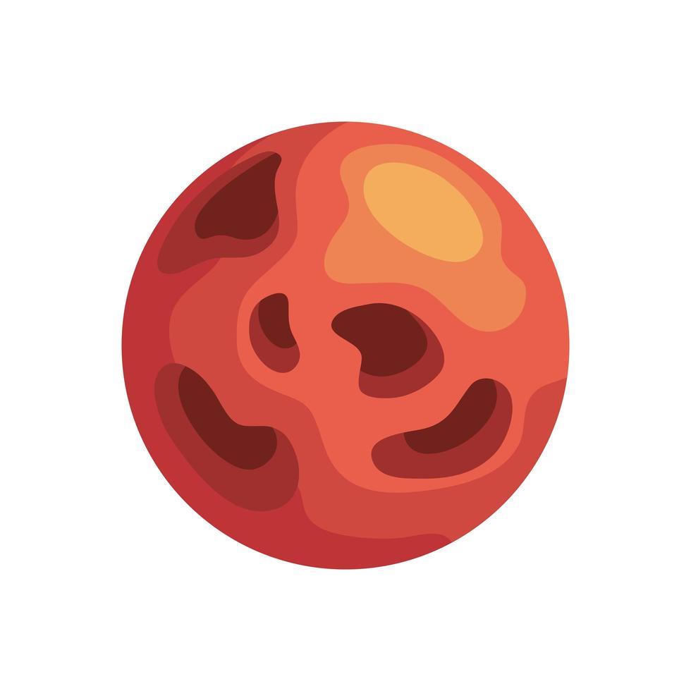 space orange planet vector