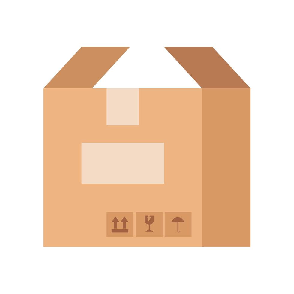 caja de cartón de entrega vector