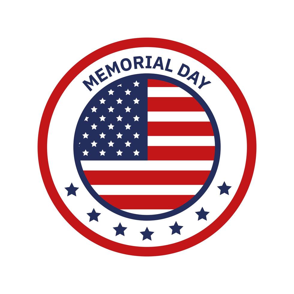 memorial day seal vector