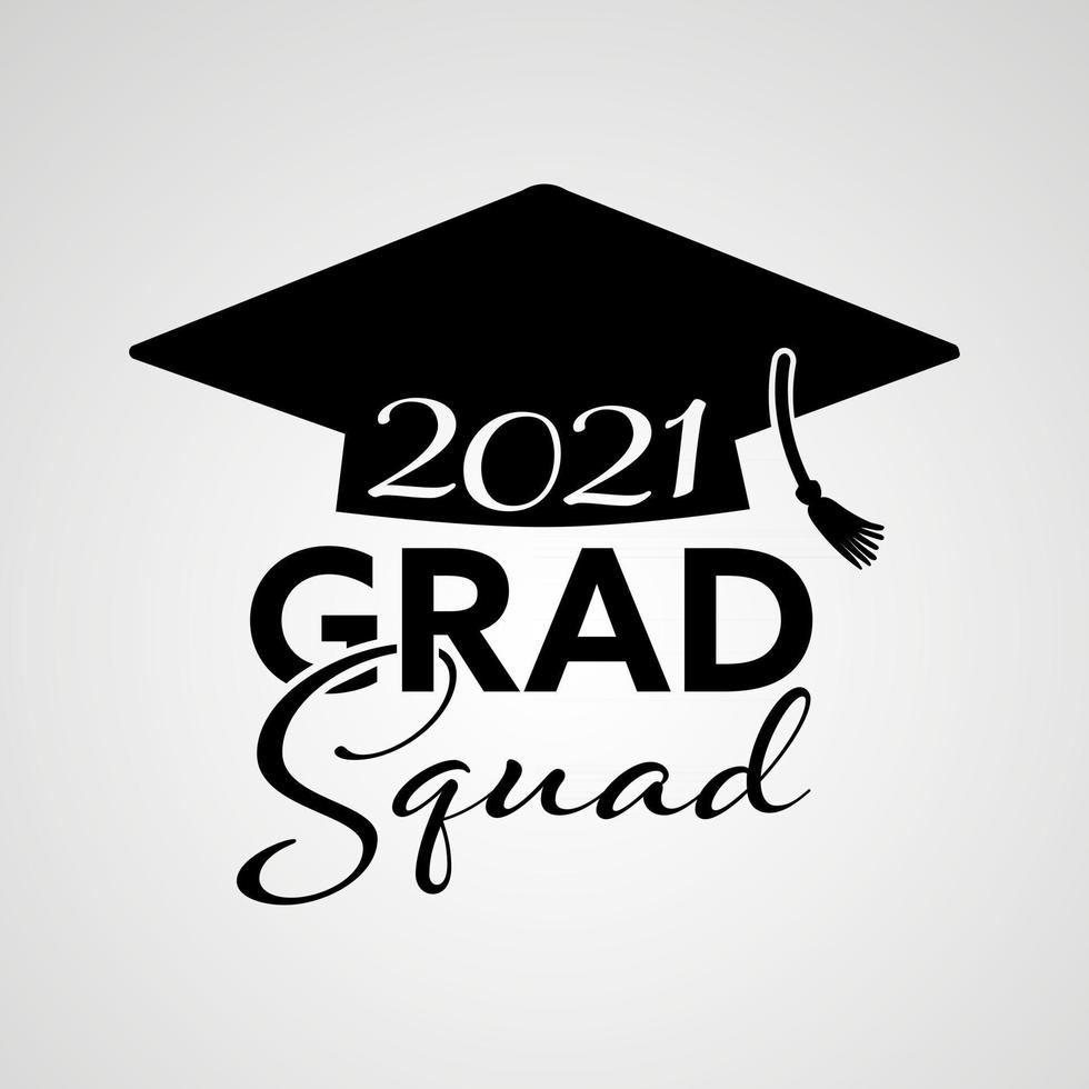 Vector illustrate design graduation 2021 logo and design for tshirt