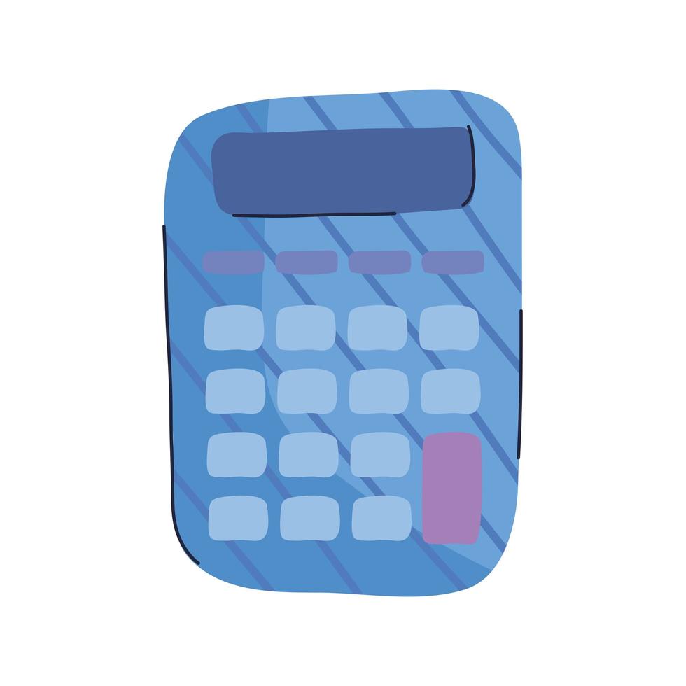 Calculadora matemática icono aislado del dispositivo vector