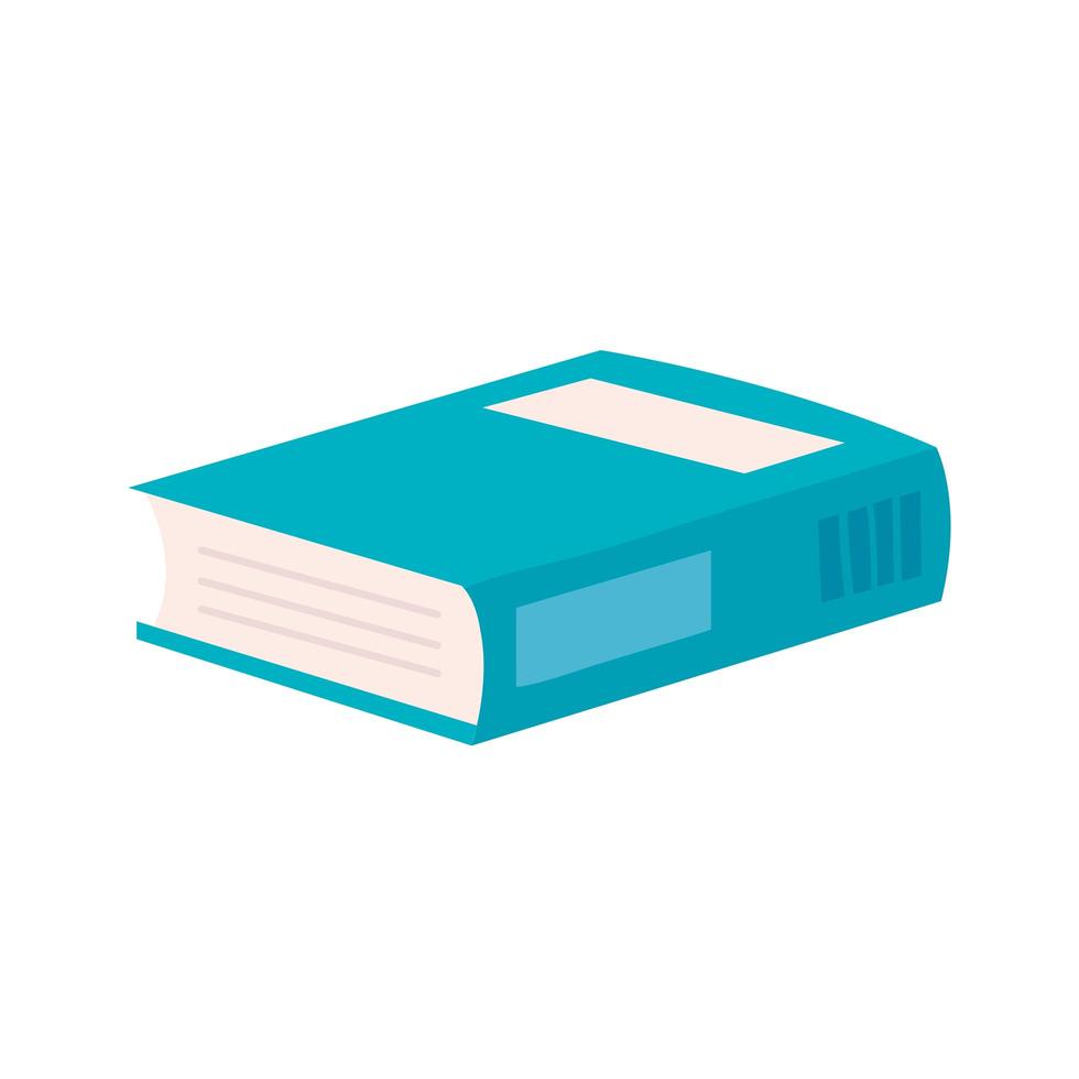green text book library isolated icon vector