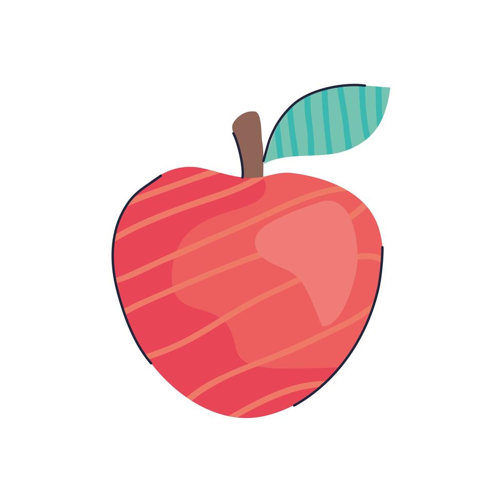 apple fresh fruit isolated icon vector