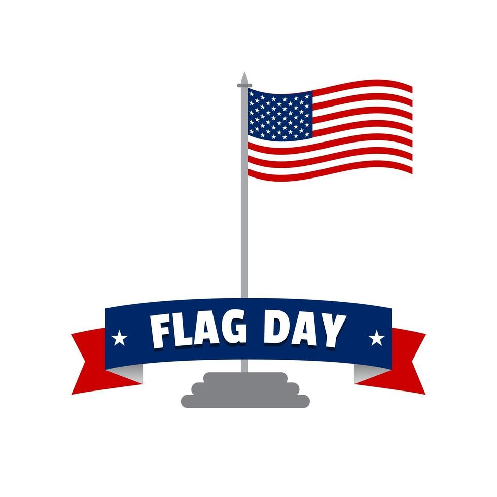 USA Flag day free vector illustration isolated on white background