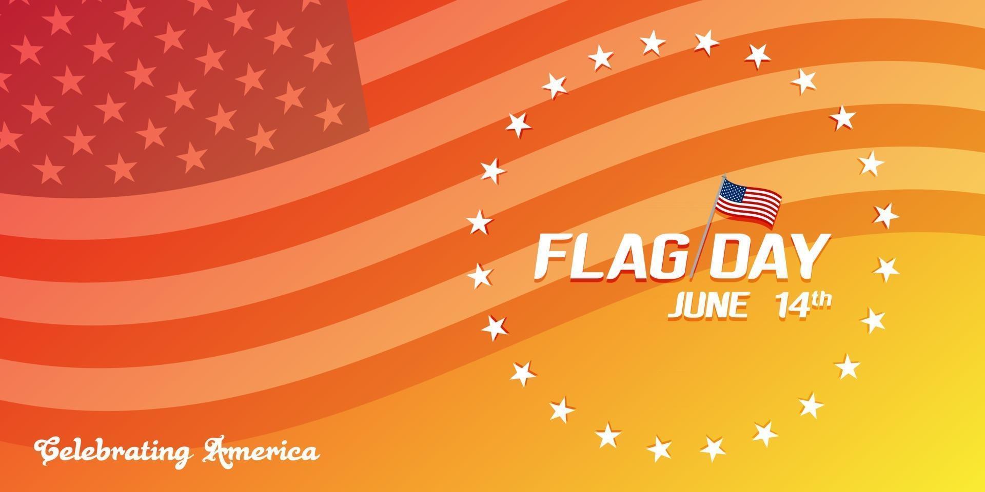 USA Flag day free vector illustration