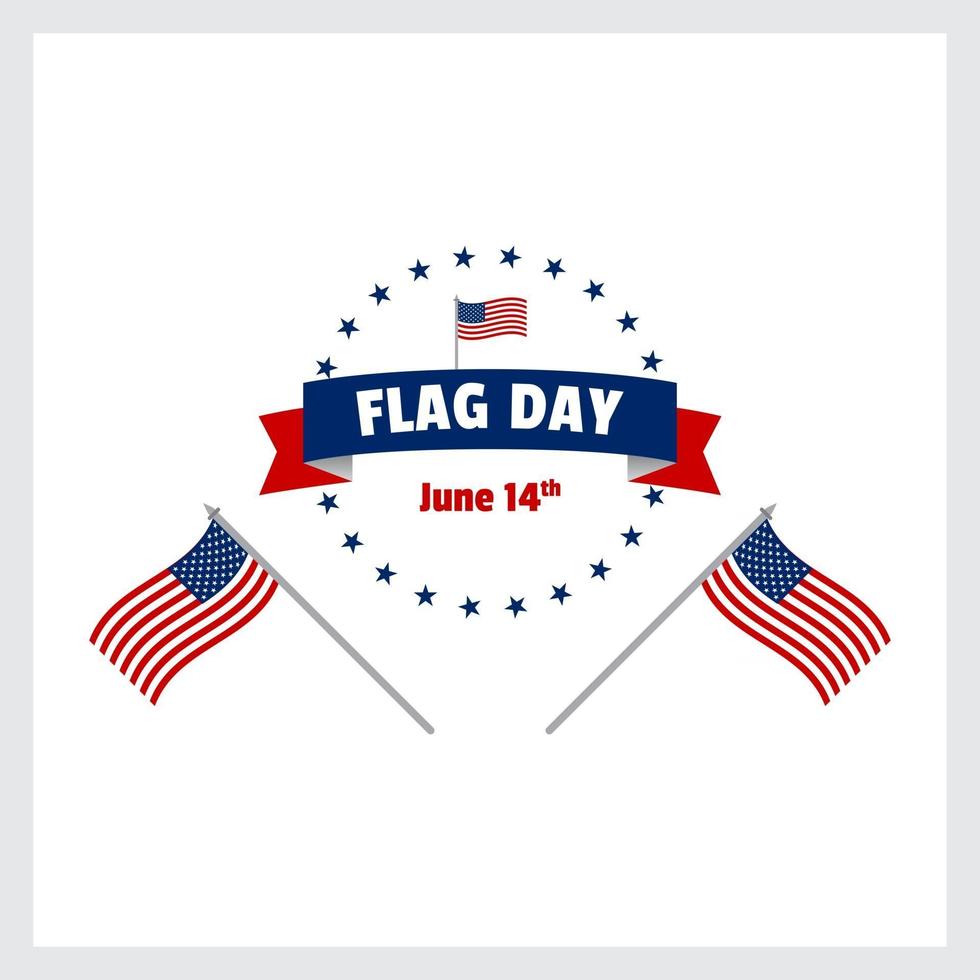 USA Flag day free vector illustration