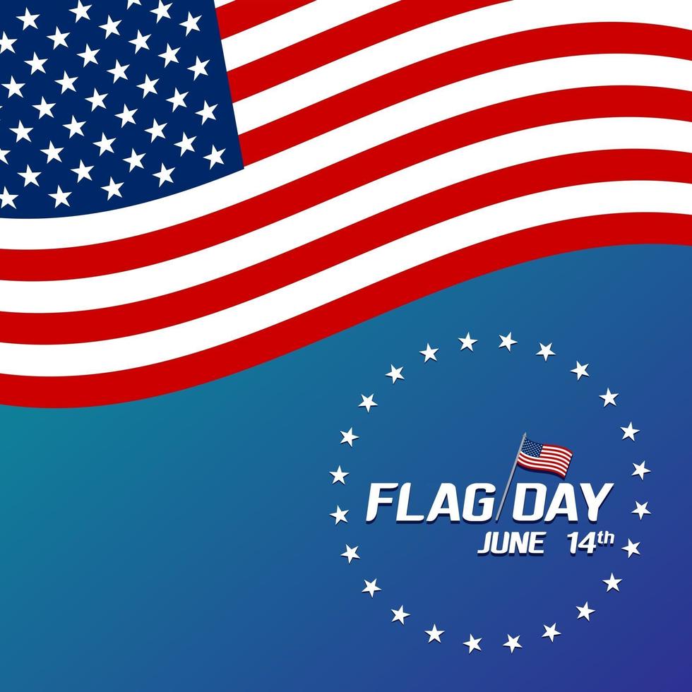 USA Flag day free vector illustration