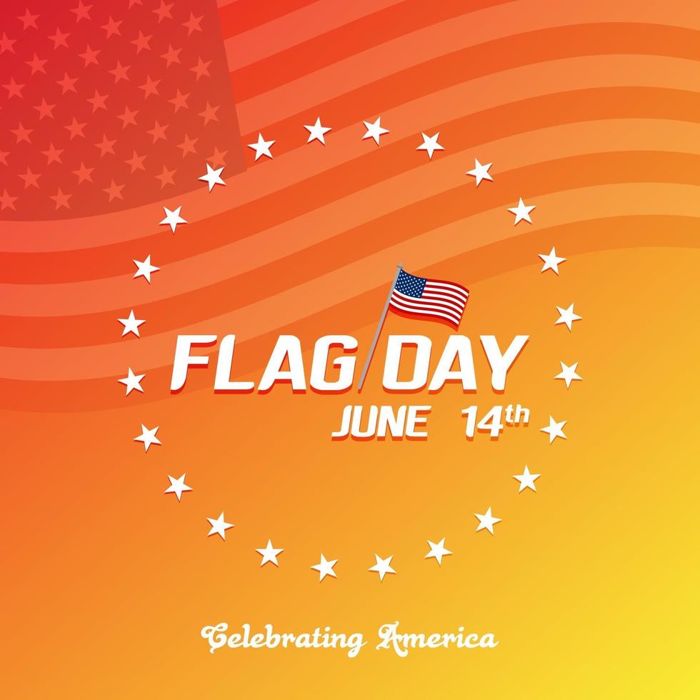 USA Flag day free vector illustration