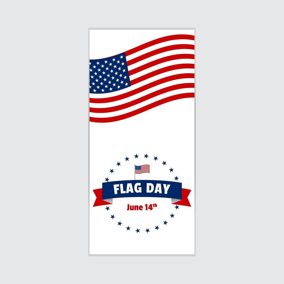 USA Flag day free vector illustration