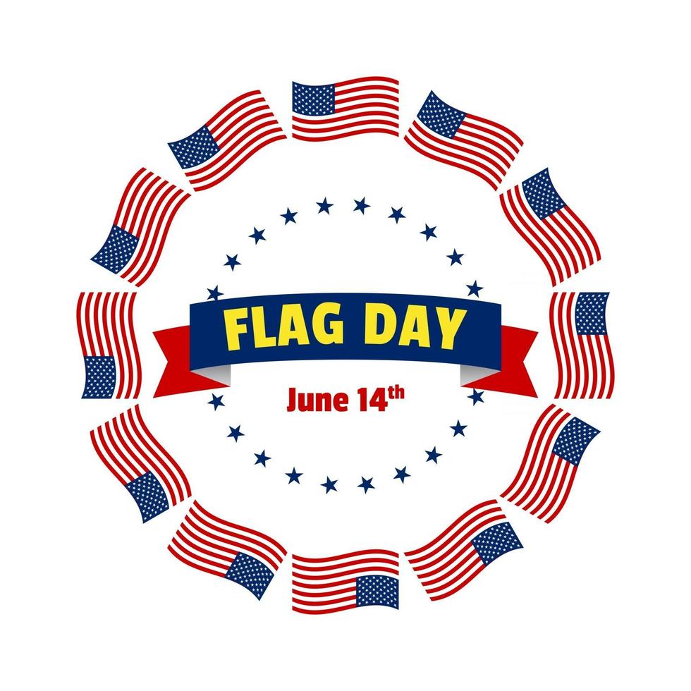 Ilustración de vector libre de día de la bandera de Estados Unidos