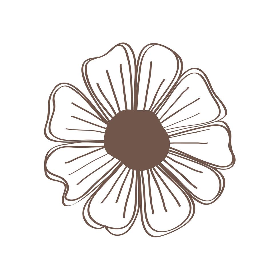 icono de flor de primavera dibujado a mano vector