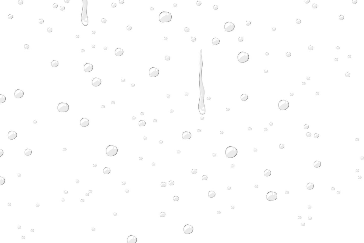 gotas de agua aisladas sobre fondo blanco vector