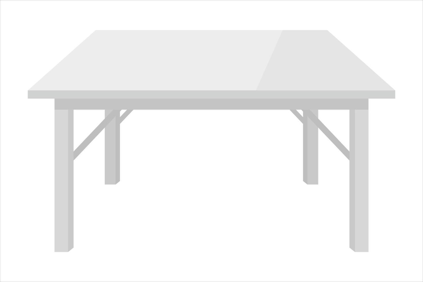 Blank white plastic table vector
