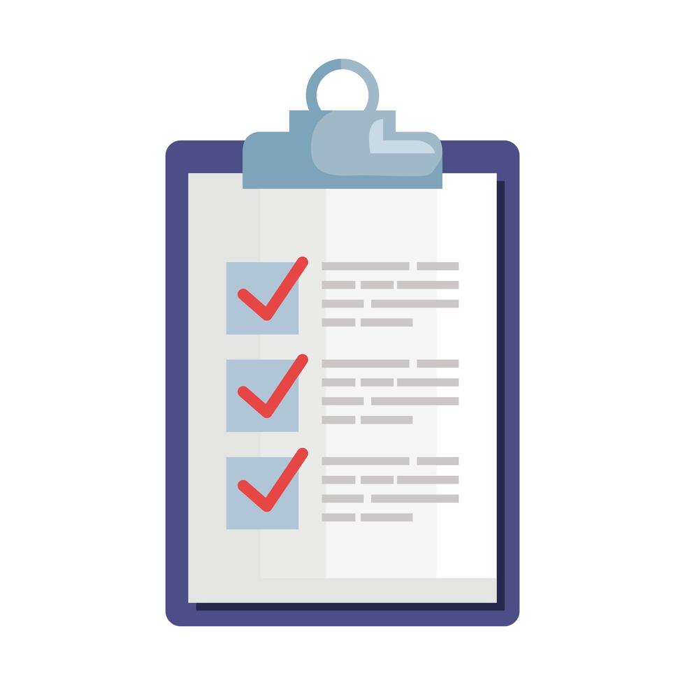 checklist clipboard document isolated icon vector