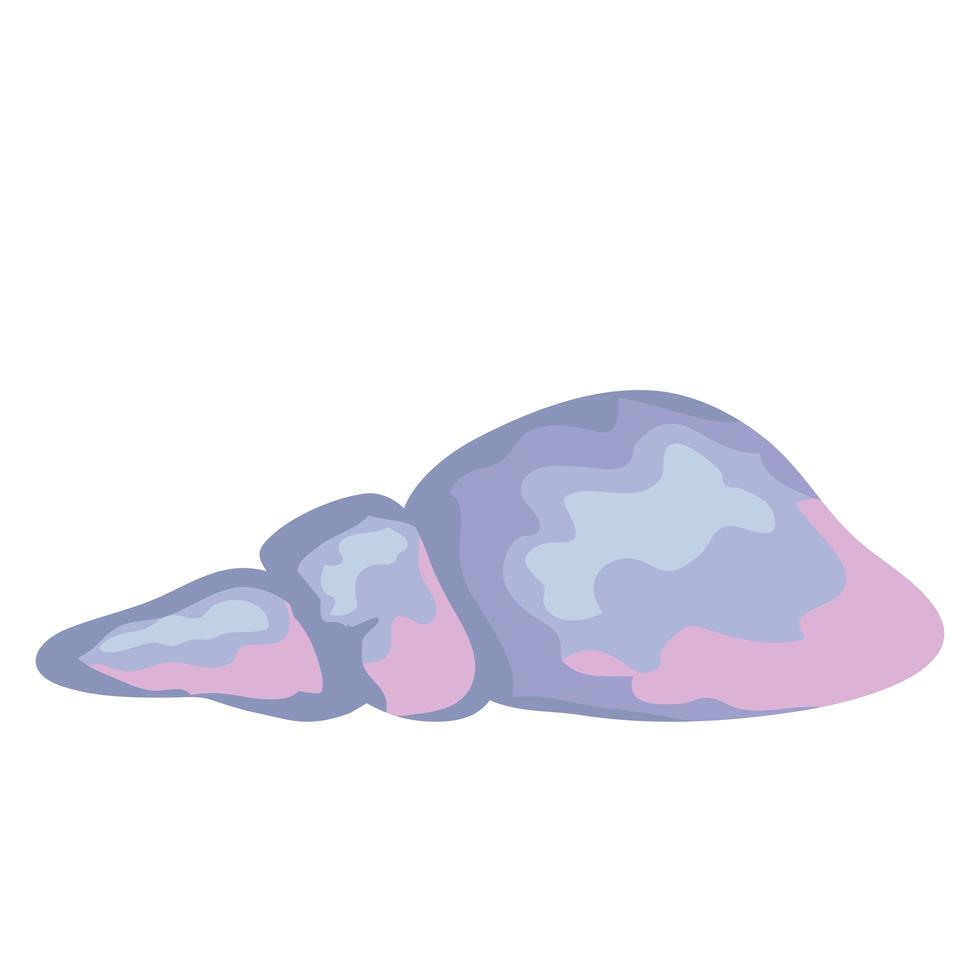 sea shell lilac color isolated icon vector
